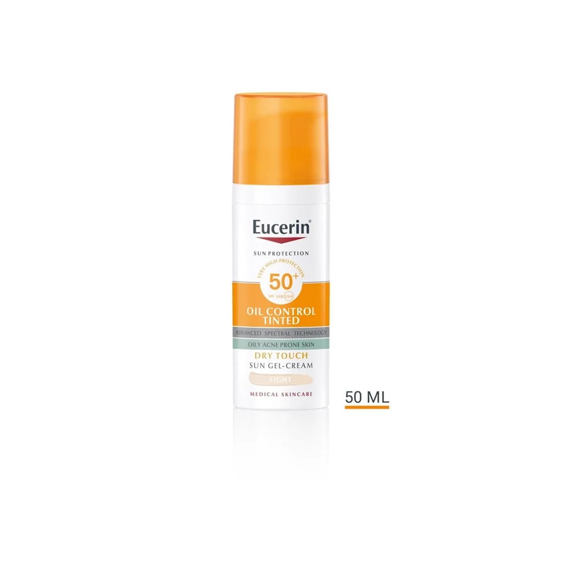 Eucerin Oil Control Tonirani Gel-krem Za Zaštitu Masne Kože Od Sunca SPF 50+ Svetli